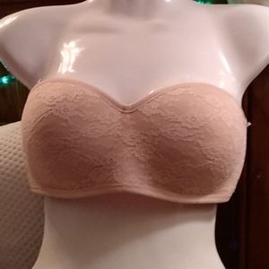 Strapless pink Victoria Secret bra
